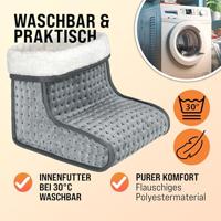Elektrische voetenwarmer grijs met 6 warmtestanden 100W - thumbnail