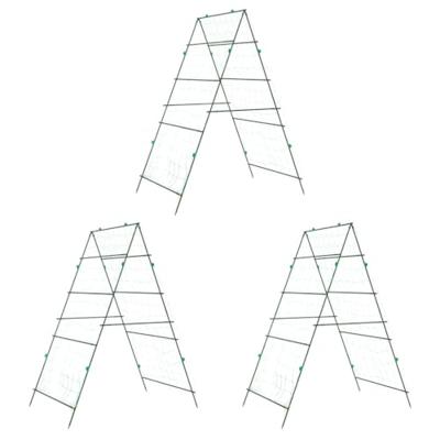 Plantenklimrekken 3 st A-frame staal