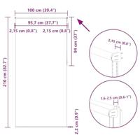 Rolgordijn verduisterend 100x210cm stofbreedte 95,7cm polyester - thumbnail