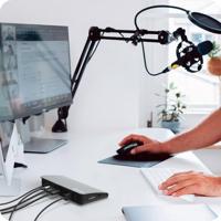 ICY BOX IB-DK2408-C Bedraad USB 3.2 Gen 1 (3.1 Gen 1) Type-C Zwart, Zilver - thumbnail