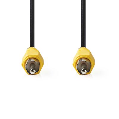 Composiet Videokabel | RCA Male | RCA Male | Vernikkeld | 480p | 10.0 m | Rond | PVC | Zwart