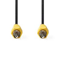 Composiet Videokabel | RCA Male | RCA Male | Vernikkeld | 480p | 10.0 m | Rond | PVC | Zwart - thumbnail