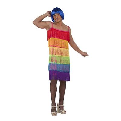 Kostuums voor Volwassenen My Other Me Rainbow Multicolour Jurk Met franjes Maat 54