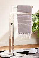 Zack Linea handdoekstandaard 80x15x38.5cm met 2 armen RVS glans 40046 - thumbnail