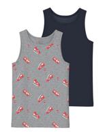 Set van 2 hemdjes brandweerman jongen NAME IT gemêleerd grijs - thumbnail