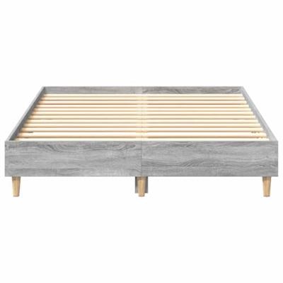 Bedframe zonder matras 135x190 cm spaanplaat grijs sonoma