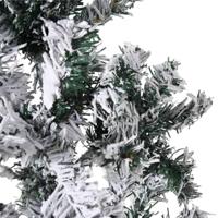 Kunstkerstboom half met sneeuw smal 240 cm - thumbnail