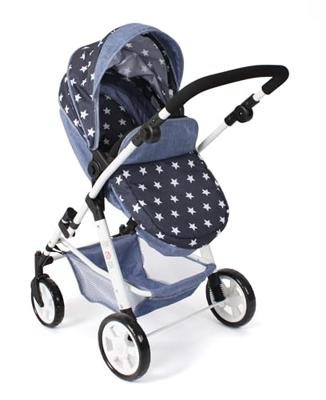 Combi-poppenwagen Nele - Stars Navy Combi-poppenwagen Nele - Stars Navy