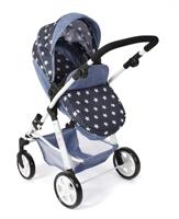 Combi-poppenwagen Nele - Stars Navy - thumbnail