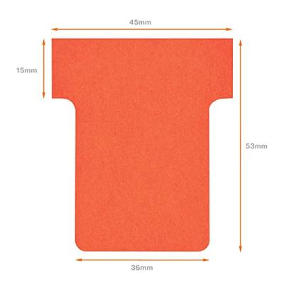 Nobo T-planbordkaarten index 1,5, ft 53 x 45 mm, rood - thumbnail