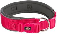 TRIXIE PREMIUM HALSBAND HOND EXTRA BREED FUCHSIA / GRAFIET GRIJS 33-42X3,5 CM - thumbnail