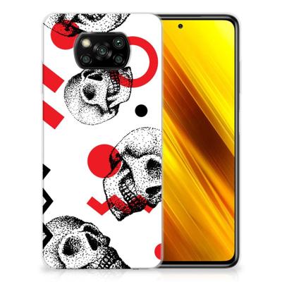 Silicone Back Case Xiaomi Poco X3 | Poco X3 Pro Skull Red Silicone Back Case Xiaomi Poco X3 | Poco X3 Pro Skull Red