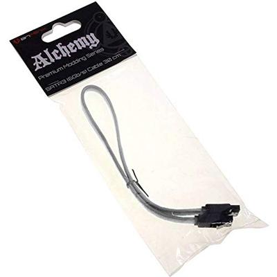 BitFenix SATA III kabel (30 cm, sleeved) wit/zwart
