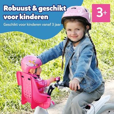 Baby Born fietsstoeltje roze