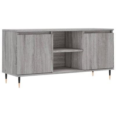 Tv-meubel 104x35x50 cm bewerkt hout grijs sonoma eikenkleurig