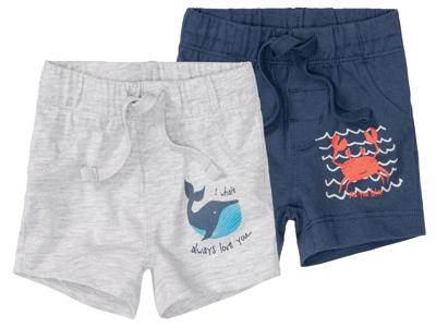lupilu Baby jongens shorts (50/56, Grijs/donkerblauw)