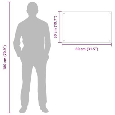 VidaXL Keuken spatscherm 2 pcs lichtgrijs 80 x 50 cm gehard glas