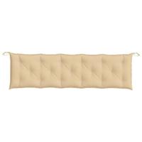 Tuinbankkussens 2 st 180x50x7 cm stof gemleerd beige - thumbnail