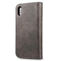 DG. MING voor iPhone X Crazy Horse textuur horizontale Flip afneembare magnetische beschermhoes met houder & Card Slots & Wallet(Grey) - thumbnail