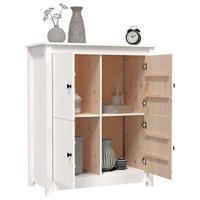 Dressoir 83x41,5x100 cm massief grenenhout wit - thumbnail