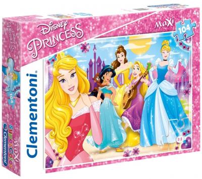 Clementoni legpuzzel super color maxi disney prinses, 104st.