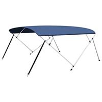 VidaXL Biminitop 4-boogs 243x(230-244)x137 cm marineblauw - thumbnail