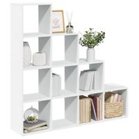 Kamerscherm / boekenkast 4-laags 131,5x29x131,5 cm hout wit - thumbnail