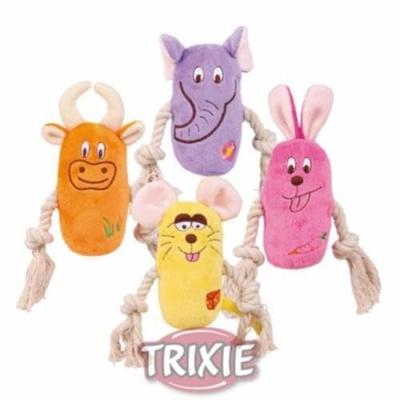 TRIXIE PLUCHE DIER MET TOUW EN TENNISBAL ASSORTI 16 CM 3 ST - thumbnail