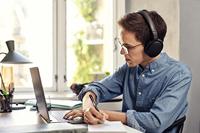 EPOS ADAPT 361 On Ear headset Kabel, Draadloos, Bluetooth Stereo Zwart Noise Cancelling, Ruisonderdrukking (microfoon) Headset, Volumeregeling Telefoon - thumbnail