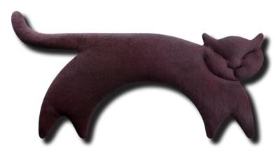 Leschi Verwarmingskussen Clara de Kat - Aubergine