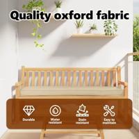 Pallet Kussen Set 2 pcs Beige 180 x 40 x 8 cm Oxford Stof - thumbnail