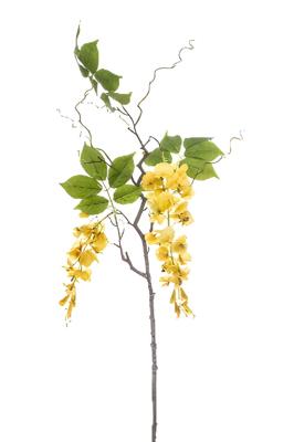Wisteria branch yellow 145 cm kunstbloem Emerald - Emerald