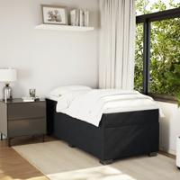 Boxspring met matras fluweel zwart 90x190 cm - thumbnail