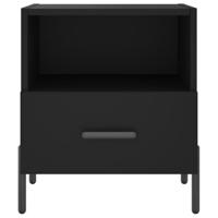 Nachtkastjes 2 st 40x35x47,5 cm bewerkt hout zwart - thumbnail