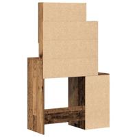Kaptafel met lade Oud Hout 80 x 35 x 132 cm Bewerkt hout - thumbnail