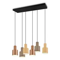 Trio Leuchten Hanglamp Agudo 6 lichts L 85 cm zwart - thumbnail