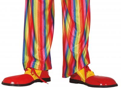 clownsschoenen 27 cm geel/rood one-size