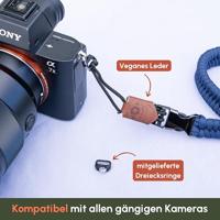 C-Rope Claw Camera wrist strap Navy Blue, 30cm Paracord - thumbnail