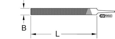 KS Tools 1610004 Plat vijlenblad, vorm B, 150 mm, kieb2 Lengte 150 mm 1 stuk(s)