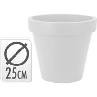 Bloempot EK Rond 25xx25x22 cm Wit Nampook - Nampook - thumbnail