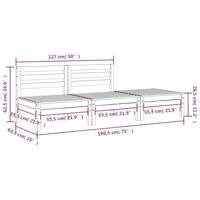 Tuinbank 3-zits massief grenenhout - thumbnail