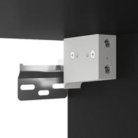 Vitrinekast 100x8,5x75 cm bewerkt hout zwart - thumbnail