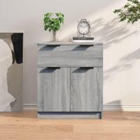 Dressoir 60x30x70 cm bewerkt hout grijs sonoma eikenkleurig - thumbnail