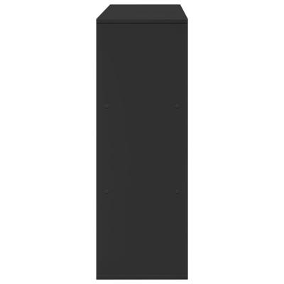 Kamerscherm 100x33x125,5 cm bewerkt hout zwart