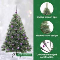 Kunstkerstboom met 150 LED met standaard Groen 150 cm PE en PVC - thumbnail