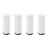 Salontafelpoten 4 st 42-44 cm staal wit - thumbnail