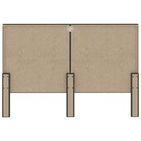 Hoofdbord 140x200 cm stof donkergrijs - thumbnail