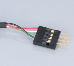 Akasa External to Internal USB Adapter | External USB Type A Male to Internal 4-pin Motherboard Male Header | Compatible with USB 2.0 and 1.1 | 40cm | Black | EXUSBIE-40