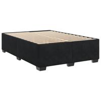 Boxspring met matras fluweel zwart 140x190 cm - thumbnail