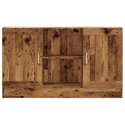 Dressoir 120x30,5x70 cm bewerkt hout oud houtkleurig